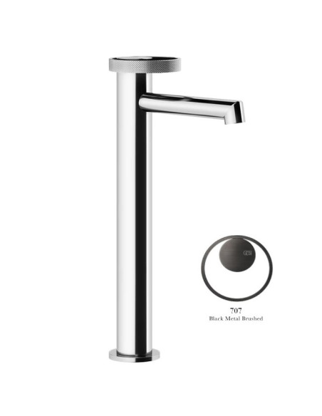 Miscelatore Lavabo alto Gessi serie Anello bocca corta cod.63304 senza scarico con flessibili di collegamento - Kallea
