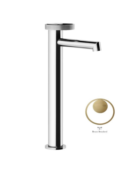 Miscelatore Lavabo alto Gessi serie Anello bocca corta cod.63304 senza scarico con flessibili di collegamento - Kallea