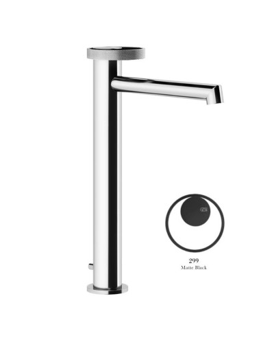 Miscelatore Lavabo alto Gessi serie Anello bocca lunga cod.63305 con scarico e flessibili di collegamento - Kallea