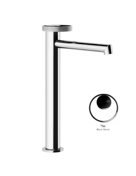 Miscelatore Lavabo alto Gessi serie Anello bocca lunga cod.63306 senza scarico e flessibili di collegamento - Kallea