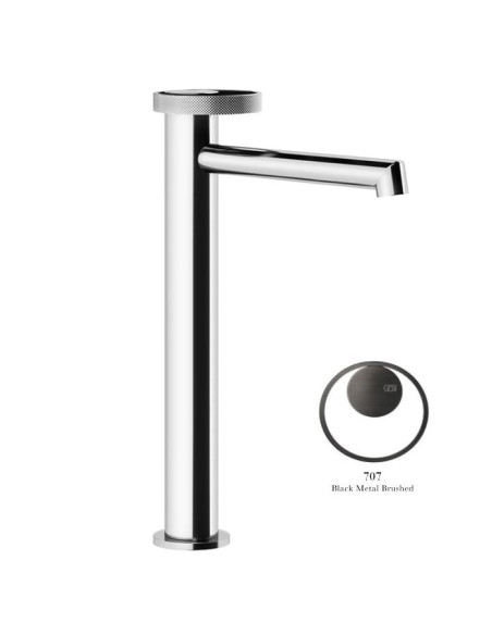 Miscelatore Lavabo alto Gessi serie Anello bocca lunga cod.63306 senza scarico e flessibili di collegamento - Kallea