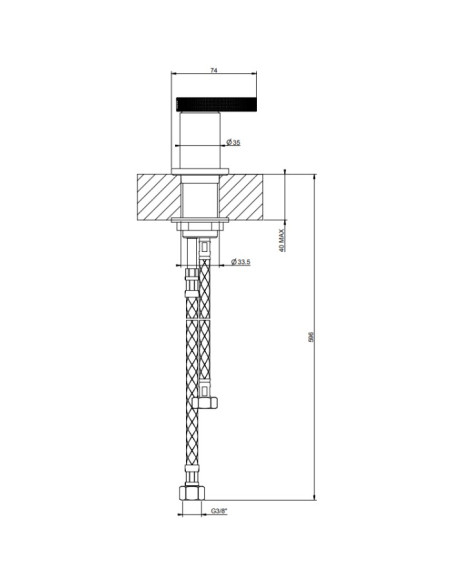 Comando Remoto gessi serie Anello cod.63400 - Kallea
