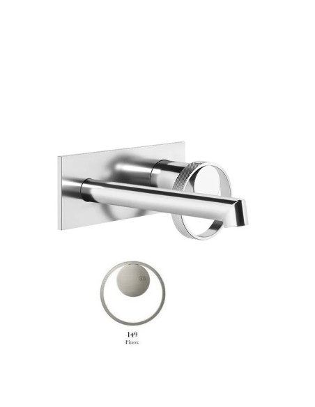 Miscelatore a parete gessi serie Anello bocca corta cod.63388 esterna cod.63397 incasso - Kallea