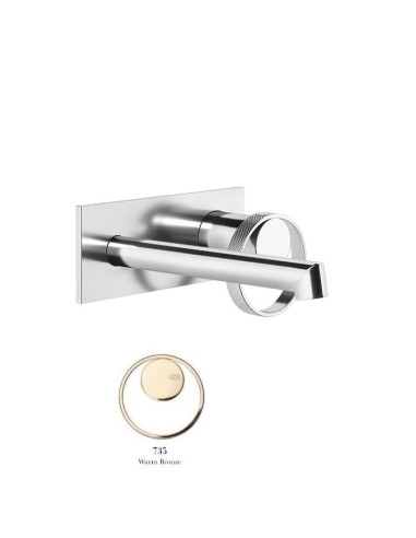 Miscelatore a parete gessi serie Anello bocca corta cod.63388 esterna cod.63397 incasso - Kallea