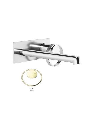 Miscelatore a parete gessi serie Anello bocca lunga cod.63389 esterna cod.63397 incasso - Kallea
