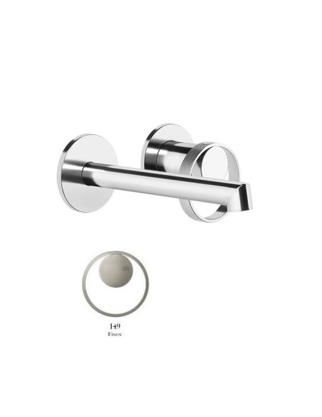 Miscelatore a parete gessi serie Anello bocca corta cod.63381 esterna cod.63397 incasso - Kallea
