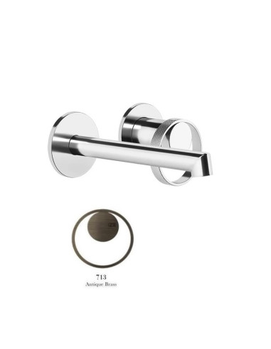 Miscelatore a parete gessi serie Anello bocca corta cod.63381 esterna cod.63397 incasso - Kallea