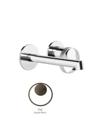 Miscelatore a parete gessi serie Anello bocca corta cod.63381 esterna cod.63397 incasso - Kallea