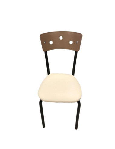 Sedia Alexa in metallo cromo brown - Kallea