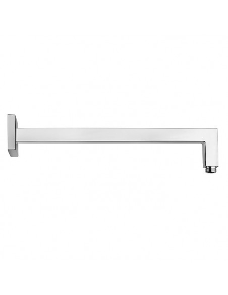 Braccio doccia Jacuzzi a parete con fissaggio rinforzato lunghezza 330mm sezione quadra 25*25mm Cromo 1111008JA00 - Kallea