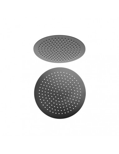Soffione tondo Jacuzzi ultrapiatto 1811052JAYO diametro 250mm nero opaco - Kallea