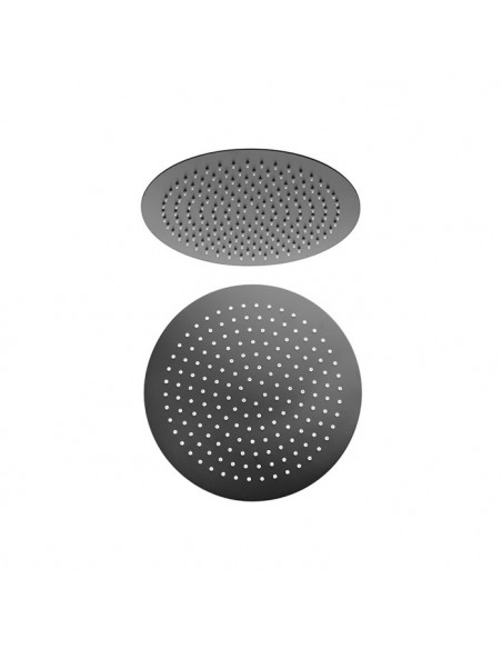 Soffione tondo Jacuzzi ultrapiatto 1811052JAYO diametro 250mm nero opaco - Kallea