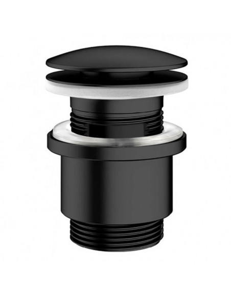Piletta di scarico Jacuzzi click-clack universale per bidet - lavabo nero opaco 1751011JAYO - Garanzia 10 anni - Kallea
