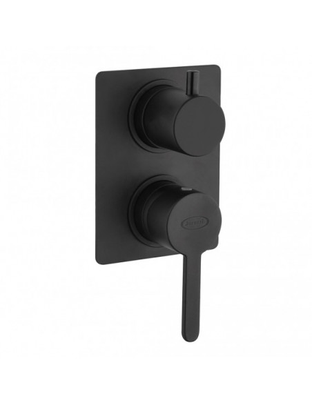 Miscelatore Jacuzzi incasso per doccia serie Sunset Yo con deviatore 0SUYO400JA01 nero opaco - Kallea