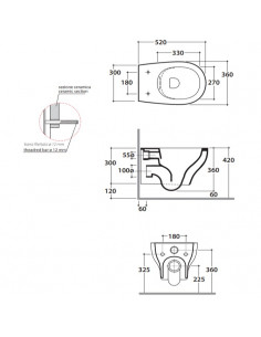 Vaso sospeso Globo serie Grace senzabrida GRS03BI bianco lucido - Kallea 2