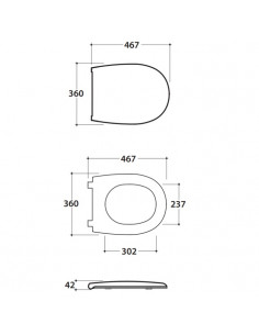Copriwater Globo serie Grace in duroplast GR022BI rallentato bianco lucido - Kallea 2