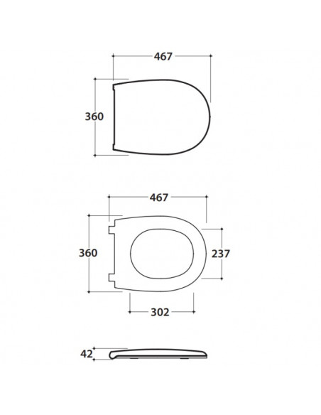 Copriwater Globo serie Grace in duroplast GR022BI rallentato bianco lucido - Kallea
