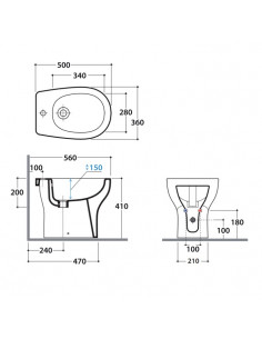 Bidet a pavimento Globo serie Grace GR009.BI bianco lucido - Kallea 2