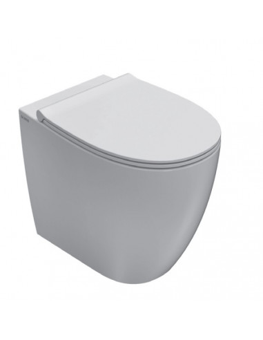 Vaso filo parete Globo serie 4ALL MD002BI con brida bianco lucido - Kallea
