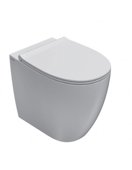 Vaso filo parete Globo serie 4ALL MD002BI con brida bianco lucido - Kallea