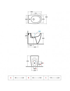 Bidet filo parete Globo serie 4ALL MD010BI bianco lucido - Kallea 2