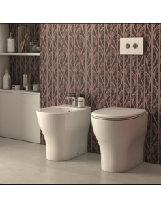 Sanitari Filoparete Globo serie Grace bianco lucido con sistema SENZABRIDA® con sedile rallentato - Kallea 2