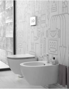 Sanitari sospesi Globo serie 4All bianco OPACO con sistema SENZABRIDA® con sedile rallentato - Kallea 2