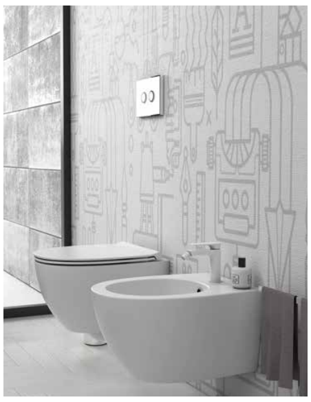 Sanitari sospesi Globo serie 4All bianco OPACO con sistema SENZABRIDA® con sedile rallentato - Kallea