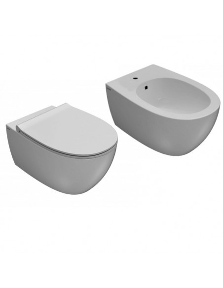 Sanitari sospesi Globo serie 4All bianco OPACO con sistema SENZABRIDA® con sedile rallentato - Kallea