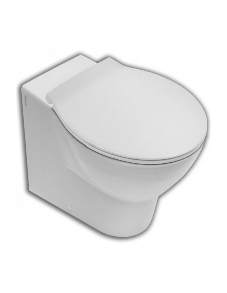 Vaso filoparete Hatria serie Nido YOQU01 con brida bianco lucido - Kallea