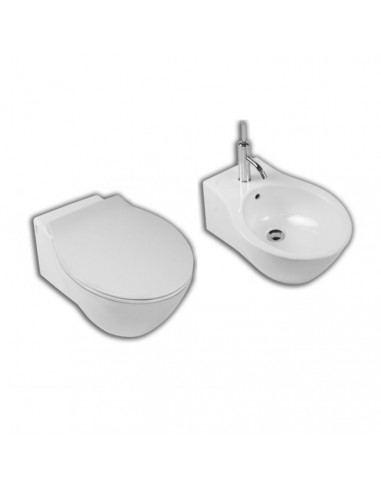 Sanitari sospesi Hatria serie Nido con sistema con brida con sedile rallentato - Kallea