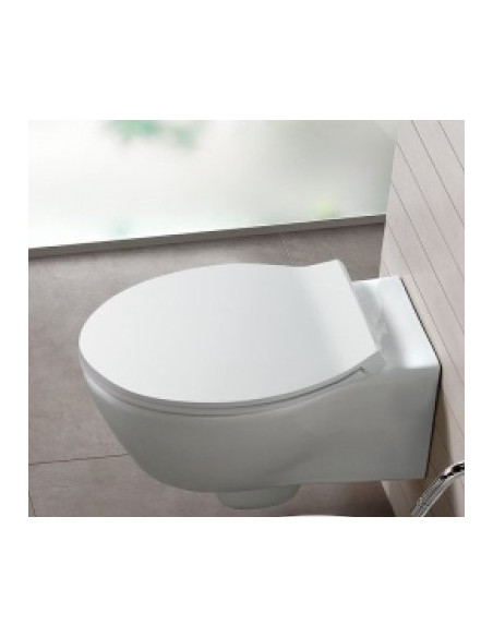 Sanitari filoparete Hatria serie Nido con brida con sedile rallentato - Kallea
