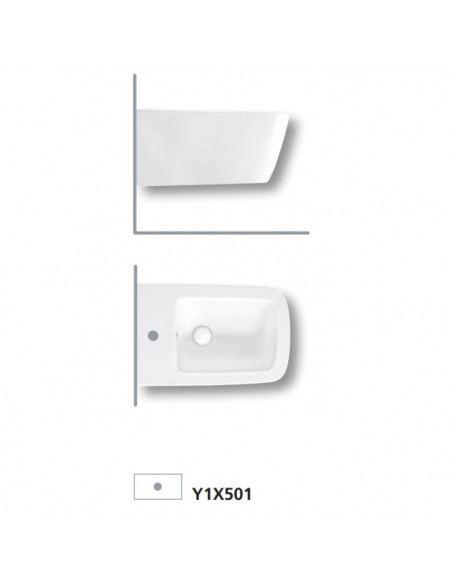 Bidet sospeso Hatria serie Bianca Y1X501 bianco lucido - Kallea