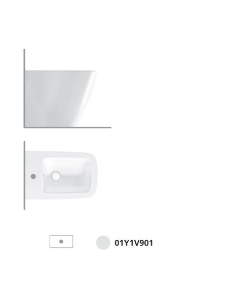 Sanitari Filoparete Hatria serie Bianca con scarico Rimless senza brida con sedile rallentato - Kallea