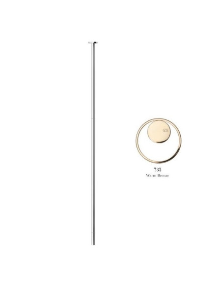 Bocca Lavabo soffitto lunghezza personalizzabile Gessi a parete serie Anello cod.63499 - Kallea