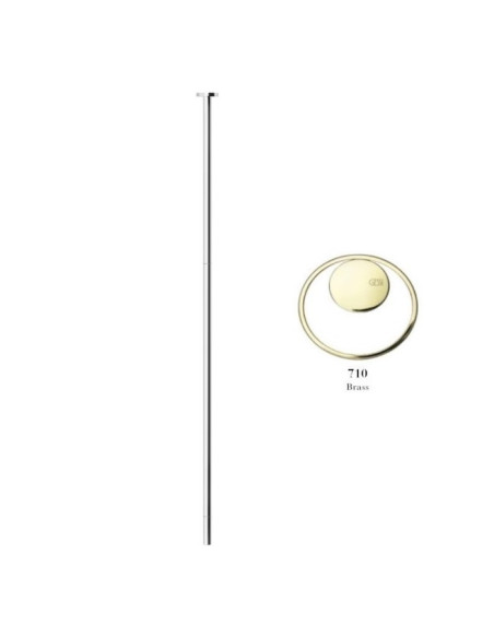 Bocca Lavabo soffitto lunghezza personalizzabile Gessi a parete serie Anello cod.63499 - Kallea