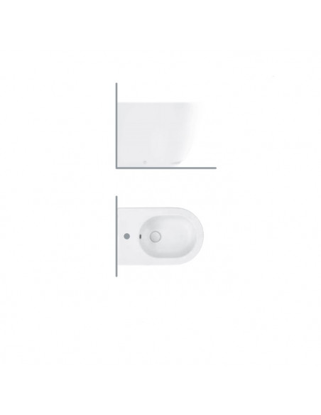 Bidet filo parete Hatria serie Fusion YOU625 bianco OPACO - Kallea