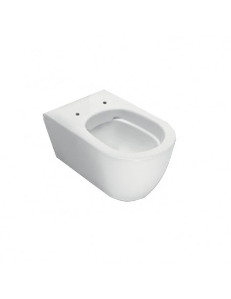 Vaso sospeso Hatria serie Fusion compact 48cm scarico Rimless senza brida Y1XQ01 bianco lucido - Kallea