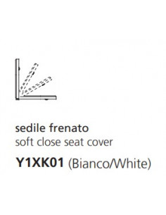 Copriwater Hatria serie Fusion compact in duroplast Y1XK01 rallentato bianco lucido - Kallea 2