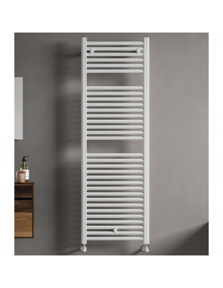Termoarredo Lazzarini serie Roma 1230x400 mm interasse 350mm bianco RAL9016 - Dritto - Kallea