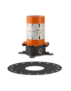 Miscelatore da terra vasca Gessi serie Anello cod. 63328-46189 con parte incasso e doccetta - Kallea 2