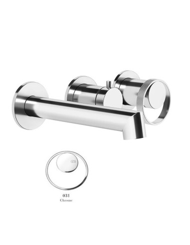 Miscelatore a parete vasca Gessi serie Anello cod.63342-54139 con parte incasso 2 vie - Kallea