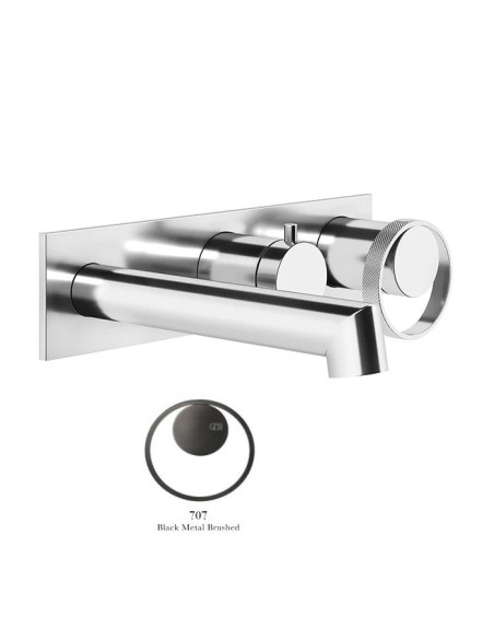 Miscelatore a parete vasca Gessi serie Anello cod.63341-54139 con parte incasso 2 vie - Kallea