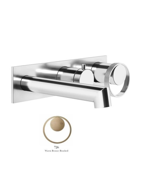 Miscelatore a parete vasca Gessi serie Anello cod.63341-54139 con parte incasso 2 vie - Kallea