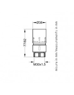 Testa termostatica Poletti con sensore a liquido cromo - Kallea 2