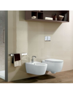 Sanitari sospesi Hatria serie Fusion scarico rimless senza brida con sedile rallentato bianco lucido - Kallea 2
