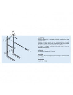 Staffe di fissaggio per sanitari sospesi wc - bidet acciaio zincato - Kallea 2