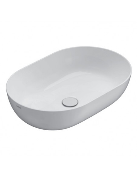 Lavabo appoggio Glogo serie T-edge 60 x 41 cm bianco lucido - Kallea