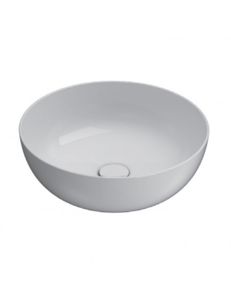 Lavabo appoggio Glogo serie T-edge diamtetro 37 cm bianco lucido - Kallea
