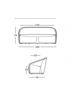 Divano Settembre da giardino Plust interno esterno in polietilene - Kallea 2